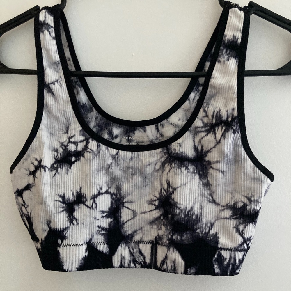 Marble bra crop top
